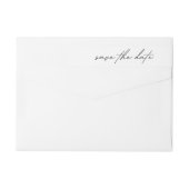 Einfach Elegant Black on White Save the Date (Rückseite)