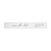 Einfach Elegant Black on White Save the Date (Person)