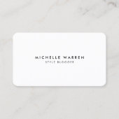 Einfach Elegant Blogger Business Card Visitenkarte (Vorderseite)