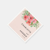 Einfach, elegant, Blume Serviette (Ecke)