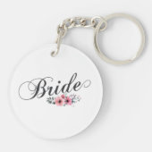 Einfach & elegant Bride Rosa Blütenbraun | SCHLÜSS Schlüsselanhänger (Rückseite)