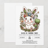 Einfach Elegant Bunny Einladung (Vorne/Hinten)