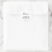 Einfach Elegant Calligraphy Wedding Sticker (Tasche)
