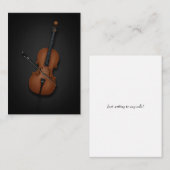 Einfach & elegant Cello mit Bow Klassik Mitteilungskarte (Vorne/Hinten)