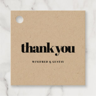 Einfach elegant & chic Danke Geschenkanhänger