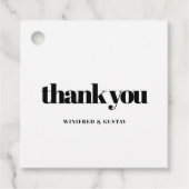 Einfach elegant & chic Danke Geschenkanhänger (Vorderseite)