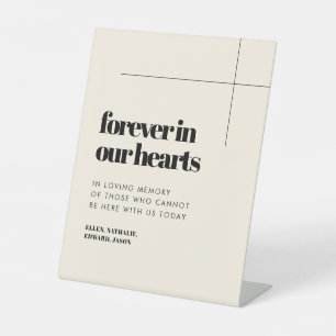 Einfach elegant & chic Forever in unseren Herzen Sockelschild