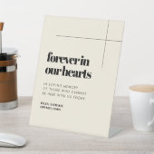 Einfach elegant & chic Forever in unseren Herzen Sockelschild (In SItu)