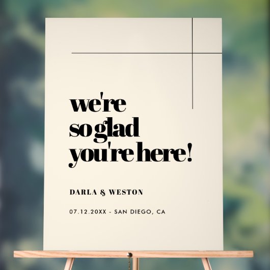 Einfach, elegant & chic Freuen Sie sich auf Ihren Acrylschild (Neutral)