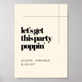 Einfach elegant & chic Lassen Sie uns dieses Party Poster (Vorne)