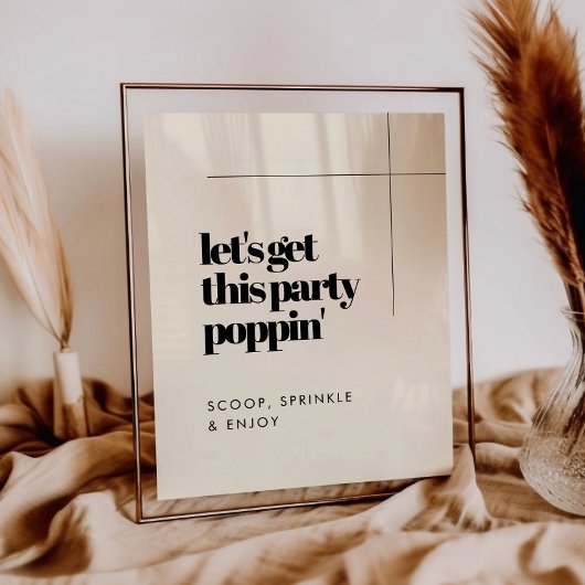 Einfach elegant & chic Lassen Sie uns dieses Party Poster