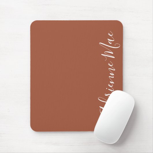 Einfach elegant Cinnamon Brown Personalisiert Mousepad (Mit Mouse)