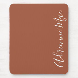 Einfach elegant Cinnamon Brown Personalisiert Mousepad