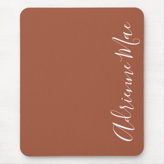 Einfach elegant Cinnamon Brown Personalisiert Mousepad (Vorne)