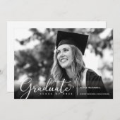 Einfach Elegant Class of Graduate Foto Ankündigung (Vorne/Hinten)