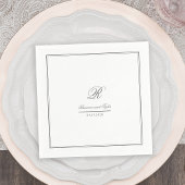 Einfach Elegant Classic Wedding Monogram Napkins Serviette