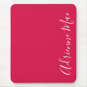 Einfach Elegant Crimson Red Personalisiert Mousepad