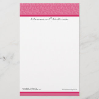 Einfach elegant Custom Designer Fuschia Stationery Briefpapier