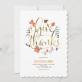 Einfach, elegant, Danke, danke Einladung (Vorderseite)