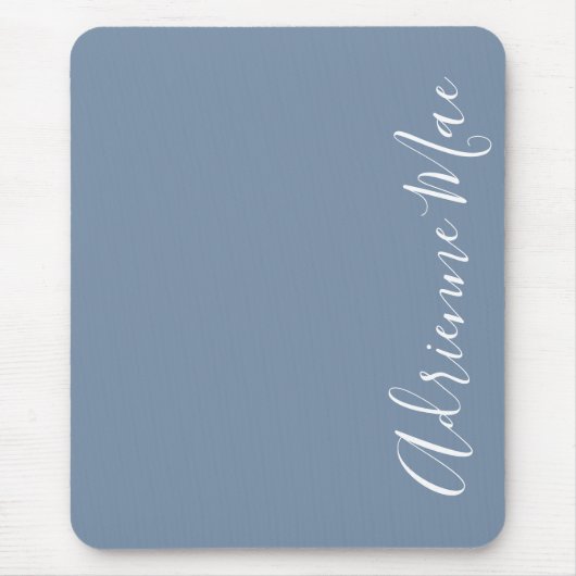 Einfach Elegant Denim Blue Personalisiert Mousepad (Vorne)