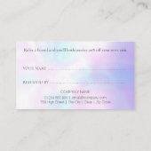 Einfach Elegant Empfehlungskarte (Rückseite)