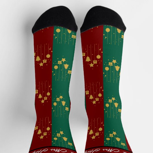 Einfach Elegant erste Weihnachten Mr. & Mrs. Coupl Socken (Oben)