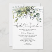 Einfach Elegant Eucalyptus Bridal Brunch Einladung (Vorderseite)