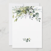 Einfach Elegant Eucalyptus Bridal Brunch Einladung (Rückseite)