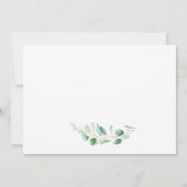 Einfach Elegant Eucalyptus Wedding Foto Save The Date (Rückseite)