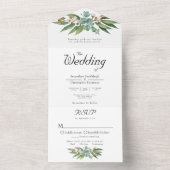 Einfach elegant Eucalyptus Wedding RSVP und All In One Einladung (Innen Boden)