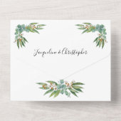 Einfach elegant Eucalyptus Wedding RSVP und All In One Einladung (Rückseite)