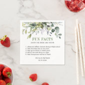 Einfach Elegant Eukalyptus Fun Fakten Hochzeit Serviette (Beispiel)