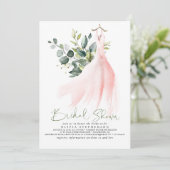 Einfach Elegant Eukalyptus Greenery Brautparty Einladung (Stehend Vorderseite)