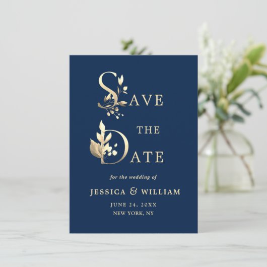 Einfach Elegant Eukalyptus Wedding Speichern Sie d Save The Date (Stehend Vorderseite)