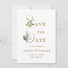 Einfach Elegant Eukalyptus Wedding Speichern Sie d Save The Date