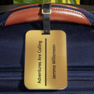 Einfach Elegant Falsches Gold Trendiger Personalis Gepäckanhänger