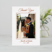 Einfach Elegant Foil Danke Karte für Hochzeiten (Stehend vorne)