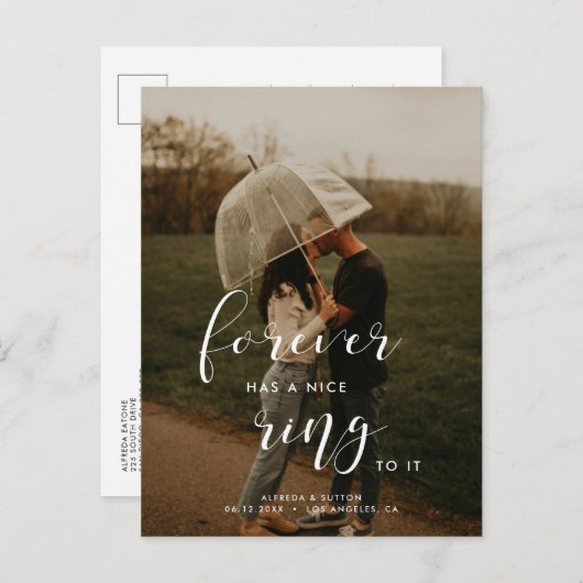 Einfach elegant Forever hat einen netten Klang zu Ankündigungspostkarte (Vorne/Hinten)