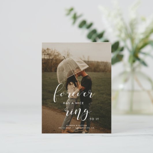 Einfach elegant Forever hat einen netten Klang zu Ankündigungspostkarte (Stehend Vorderseite)