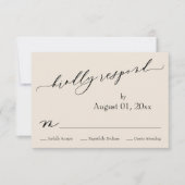 Einfach, elegant, freundlich und freundlich reagie RSVP karte (Vorderseite)