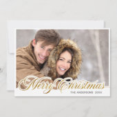 Einfach elegant frohe Weihnachten 3 FOTO Gruß (Vorderseite)