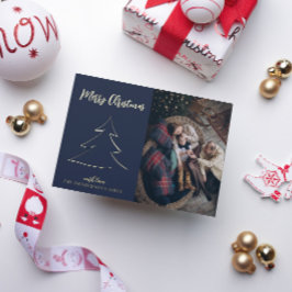 Einfach & elegant Frohe Weihnachten | FOTO Folien Feiertagspostkarte