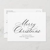 Einfach Elegant frohe Weihnachten Grußurlaub Postkarte (Vorne/Hinten)