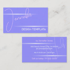 Einfach Elegant Girly Lila Lines Visitenkarte