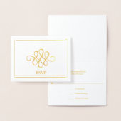 Einfach elegant Gold oder Silber Ornament UAWG Folienkarte (Anzeige)