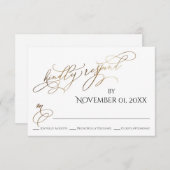 Einfach, elegant, Gold-Typ Kindly Antwort (Vorne/Hinten)