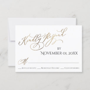 Einfach, elegant, Gold-Typ Kindly Antwort