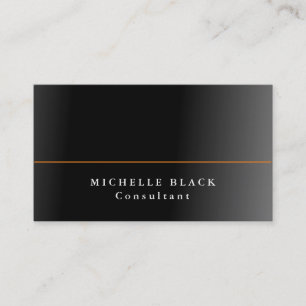 Einfach Elegant Grau Schwarz Professionell Modern Visitenkarte