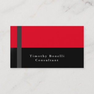 Einfach Elegant Grau Schwarz Rot Professionell Mod Visitenkarte
