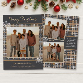 Einfach Elegant Gray Taupe Karierte Weihnachten